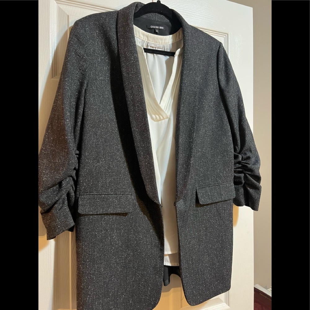 Gianni Bini size 12 boyfriend jacket gray